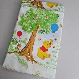 Vintage Disney Winnie The Pooh Flat Sheet Tigger Roo Eeyore Bedding Sears 70s